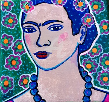 Painting titled "Frida 13" by Brigitte Dravet, Original Artwork, Acrylic