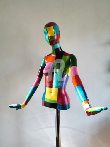 Sculpture intitulée "The lady'stiles" par Brigitte Dravet, Œuvre d'art originale, Acrylique