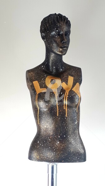 Sculpture intitulée "Love love love" par Brigitte Dravet, Œuvre d'art originale, Acrylique