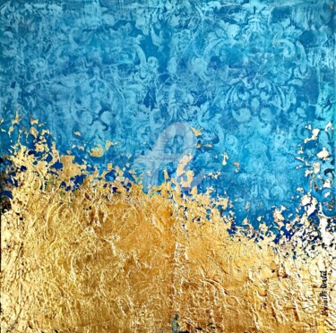 Painting titled "Blue dive" by Brigitte Dravet, Original Artwork, Acrylic