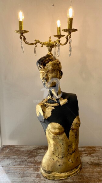 Escultura intitulada "Twin Angels 2" por Brigitte Dravet, Obras de arte originais, Luminaria