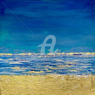 Pittura intitolato "Le rythme de l'eau" da Brigitte Dravet, Opera d'arte originale, Acrilico Montato su Telaio per barella i…