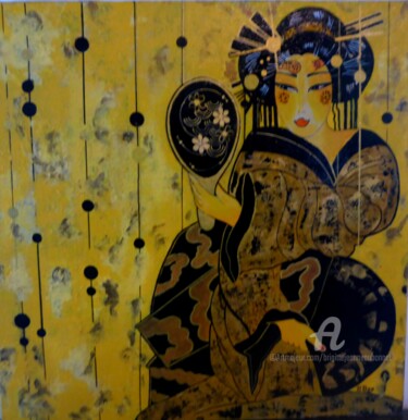 Pittura intitolato "KAORI" da Brigitte Jeanneau Bonnet, Opera d'arte originale, Acrilico Montato su Telaio per barella in le…