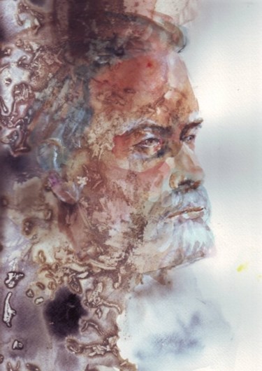 Peinture intitulée "Homme" par Brigitte Klein, Œuvre d'art originale, Huile