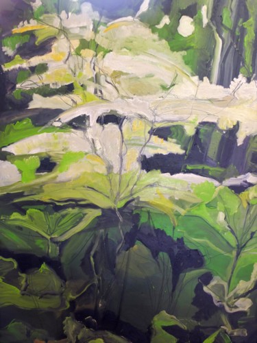 Pintura intitulada "Plante au bord du l…" por Brigitte Starckmann, Obras de arte originais, Óleo