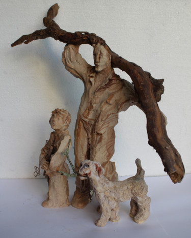 Sculpture intitulée "Les ramasseurs de b…" par Brigitt Fleury, Œuvre d'art originale, Céramique