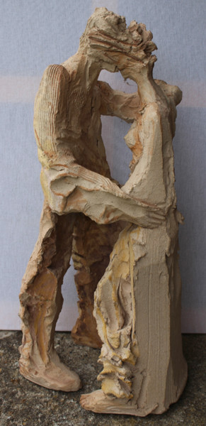 Sculpture intitulée "Fusion / deep conne…" par Brigitt Fleury, Œuvre d'art originale, Céramique