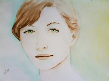 Malerei mit dem Titel "Portrait VII" von Brigitte Kohlhepp, Original-Kunstwerk