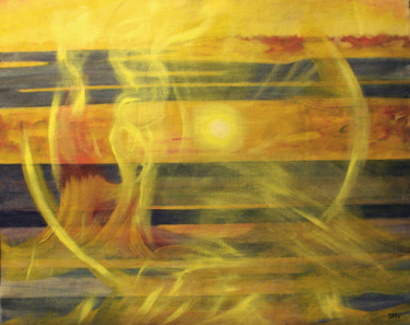 Картина под названием "Sunset After The Sn…" - Sergei Smv, Подлинное произведение искусства, Масло