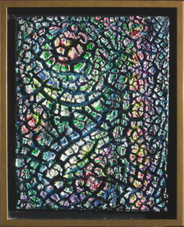 Pintura titulada "Effet mosaïque" por Jean-Jacques Briquet, Obra de arte original, Oleo Montado en Bastidor de camilla de ma…