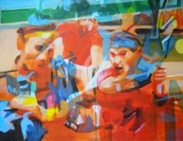 Peinture intitulée "roland-garros-acryl…" par Jean-Marc Bristhuille, Œuvre d'art originale