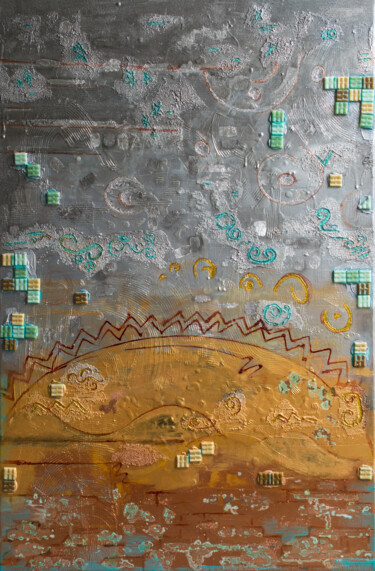 Pintura intitulada "Sun Rising" por Brittany Ellis, Obras de arte originais, Acrílico