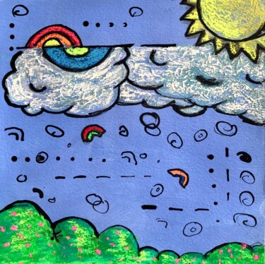 Pittura intitolato "Rainbows and Sunshi…" da Brittany Ellis, Opera d'arte originale, Acrilico