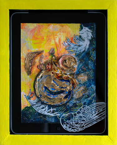Malerei mit dem Titel "Mercury God of Speed" von Brittany Ellis, Original-Kunstwerk, Acryl
