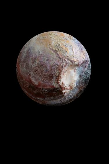 Sculpture titled "Planet Pluto" by Brittany Ellis, Original Artwork, Acrylic