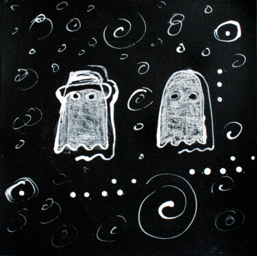 Peinture intitulée "Lets be ghostly" par Brittany Ellis, Œuvre d'art originale, Acrylique