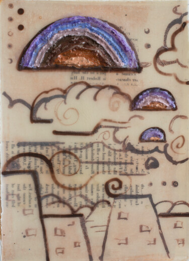 Картина под названием "Story clouds" - Brittany Ellis, Подлинное произведение искусства, Акрил