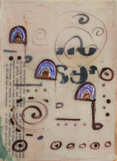 Note Clouds Pintura titulada "Note Clouds" por Brittany Ellis, Obra de arte original, Acrílico