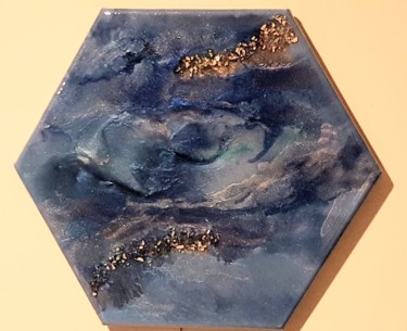 Painting titled "AEGEAN BLUE" by Joanna Armstrong (JoJo), Original Artwork, Pigments