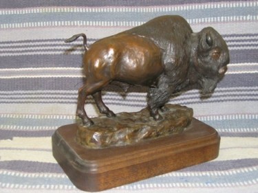 Sculpture titled ""Boss of the Prairi…" by Brock Holbrook, Original Artwork, Bronze
