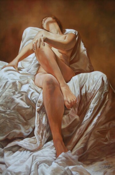 Painting titled "Le nus" by Serge Broeders, Original Artwork