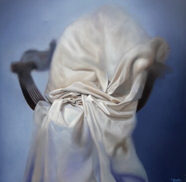 Malarstwo zatytułowany „la chaise au drapé” autorstwa Serge Broeders, Oryginalna praca, Olej