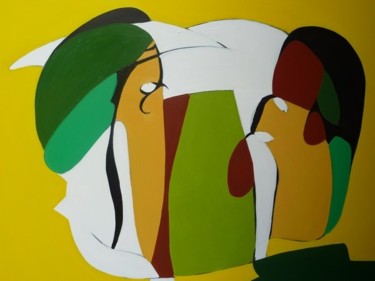 Peinture intitulée "Dialogue avec un so…" par Anne Broitman, Œuvre d'art originale