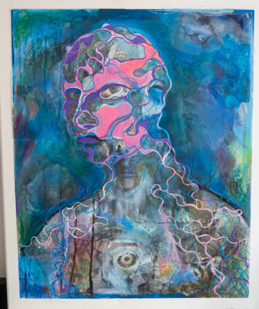 "Portrait spleen" başlıklı Tablo Broka tarafından, Orijinal sanat, Akrilik Ahşap Sedye çerçevesi üzerine monte edilmiş
