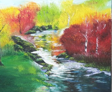Peinture intitulée "Autumn forest" par Artyukh, Œuvre d'art originale, Huile