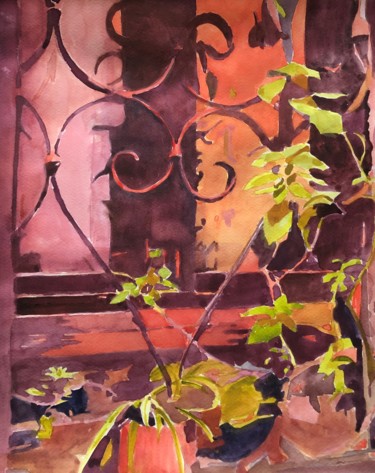 Картина под названием "Glow" - Bronwen Jones, Подлинное произведение искусства, Акварель
