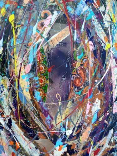 Pittura intitolato "Abstract 09 'Untitl…" da Bronwen Evans, Opera d'arte originale, Acrilico