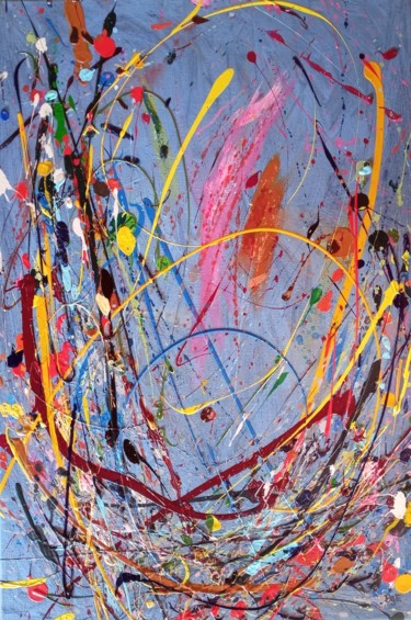 Pittura intitolato "Abstract 08 "Untitl…" da Bronwen Evans, Opera d'arte originale, Acrilico