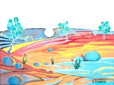 Pittura intitolato "Stormy Desert" da Brook Renwick, Opera d'arte originale
