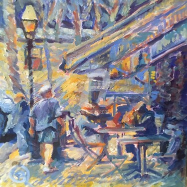 Painting titled "Chester Al Fresco" by B.Rossitto, Original Artwork, Oil