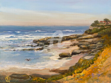 Painting titled "LaJolla Pacific Coa…" by B.Rossitto, Original Artwork, Oil