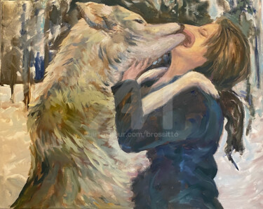 Welcome Home Painting titled "Welcome Home" by B.Rossitto, Original Art, Oil Mounted on Stretcher frame