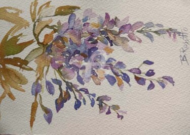 Painting titled "wysteria postcard" by B.Rossitto, Original Artwork, Oil