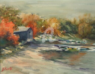 Schilderij getiteld "Autumn Morning At t…" door B.Rossitto, Origineel Kunstwerk, Olie