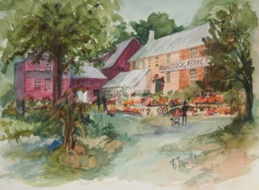 Painting titled "Comstock Ferre - Au…" by B.Rossitto, Original Artwork, Watercolor