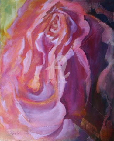 Pintura titulada "Rose Closeup" por B.Rossitto, Obra de arte original, Oleo