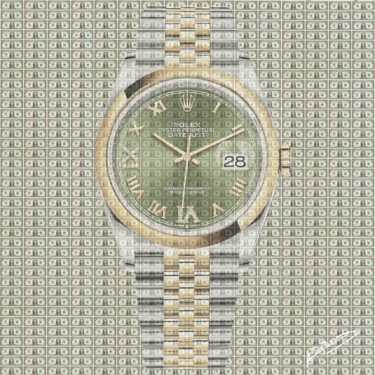 印花与版画 标题为“Time is money - Rol…” 由Brother X, 原创艺术品, 丝网印刷 安装在铝上