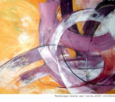 Peinture intitulée "Omar Brouzi, Techni…" par Brouzi, Œuvre d'art originale, Acrylique