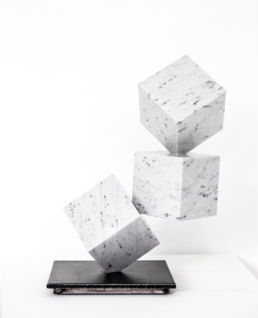 Sculpture titled "Equilibre 4" by Bruce Clicq, Original Artwork, Stone