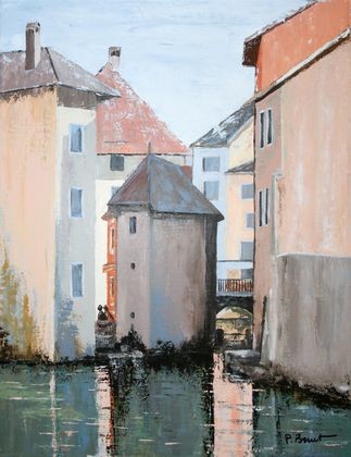 Peinture intitulée "Annecy - lumière su…" par Pierre Bruet, Œuvre d'art originale