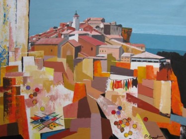 Peinture intitulée "Roussillon terre d'…" par Pierre Bruet, Œuvre d'art originale