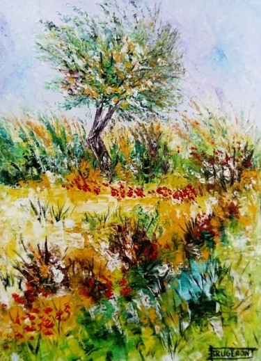 Painting titled "le-primtemps-33x46c…" by Joel Brugeron, Original Artwork