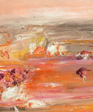 Peinture intitulée "CAMARGUE ROSE" par Jacqueline Dobrugi, Œuvre d'art originale, Huile