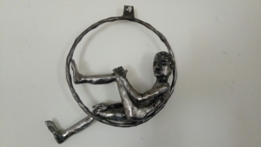 Sculpture intitulée "Le Rêveur" par Mathieu Brulant (MetalDeco), Œuvre d'art originale, Acier inoxydable