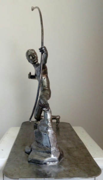 Sculpture intitulée "Hercule archer" par Mathieu Brulant (MetalDeco), Œuvre d'art originale, Acier inoxydable