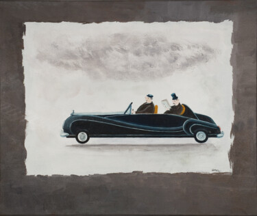 Картина под названием "Réussite sociale" - Bruno Aimetti, Подлинное произведение искусства, Масло Установлен на Деревянная р…